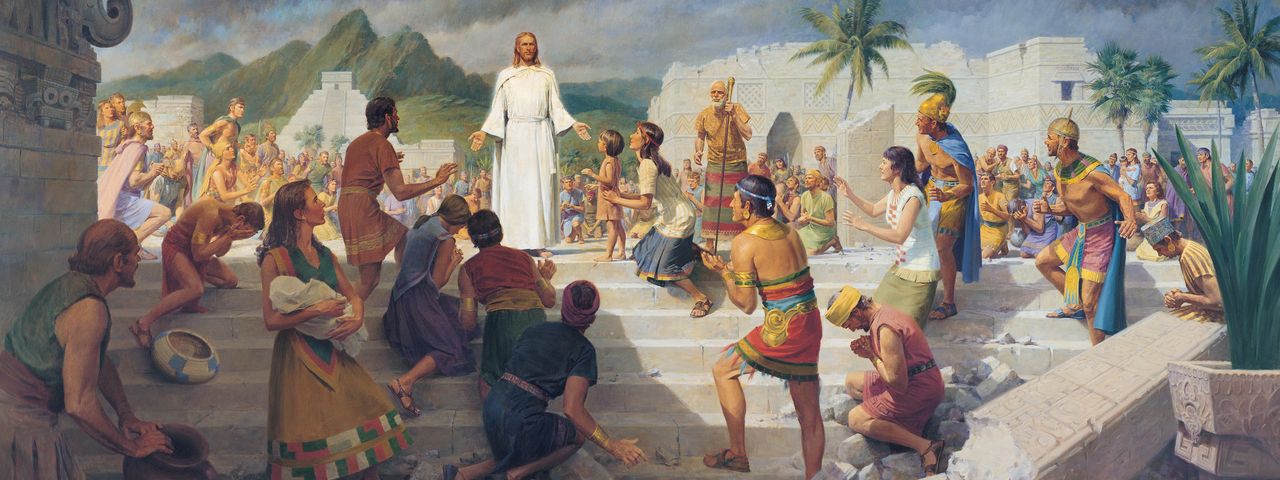 Ježíš Kristus se v Knize Mormonově zjevuje lidem v dávné Americe